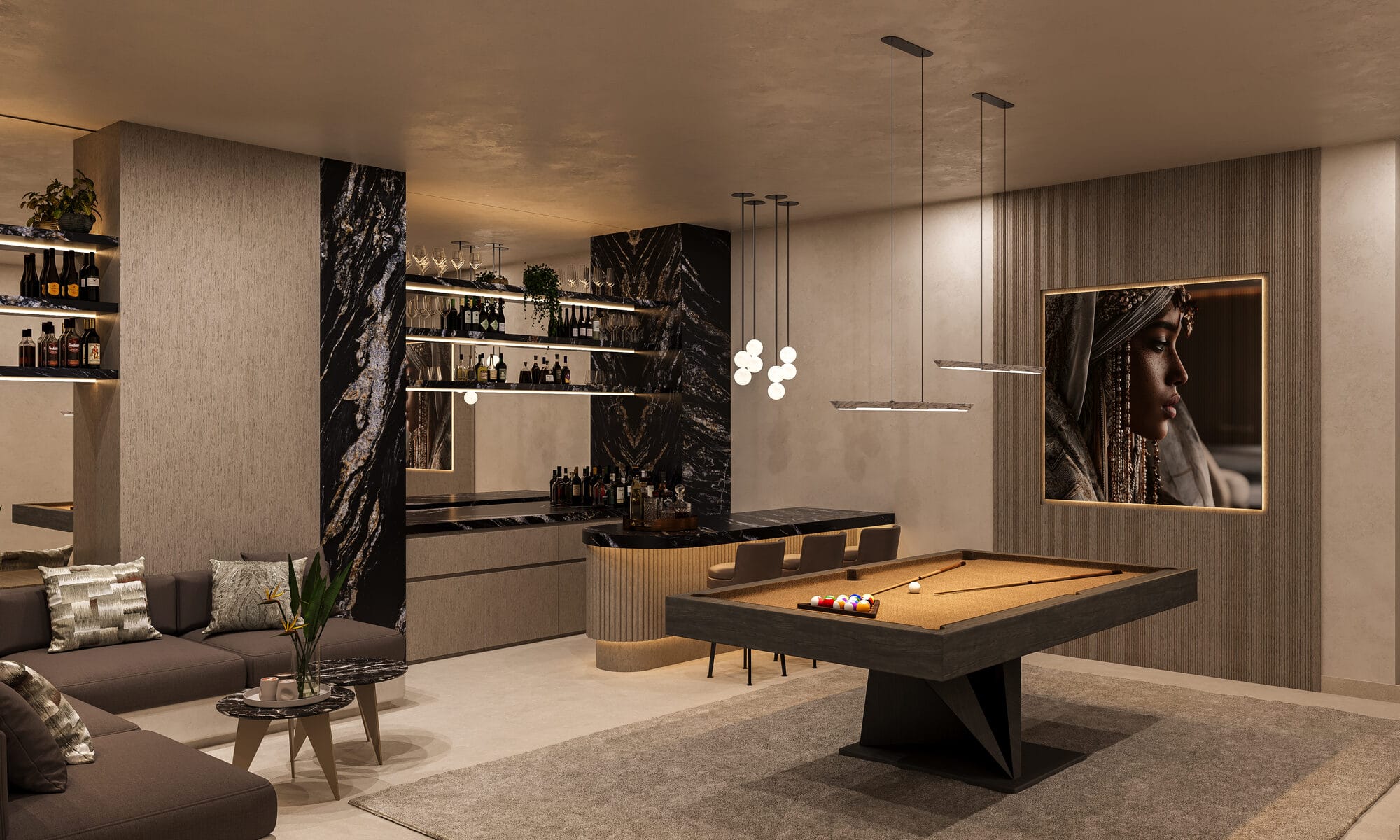 Games room and bar